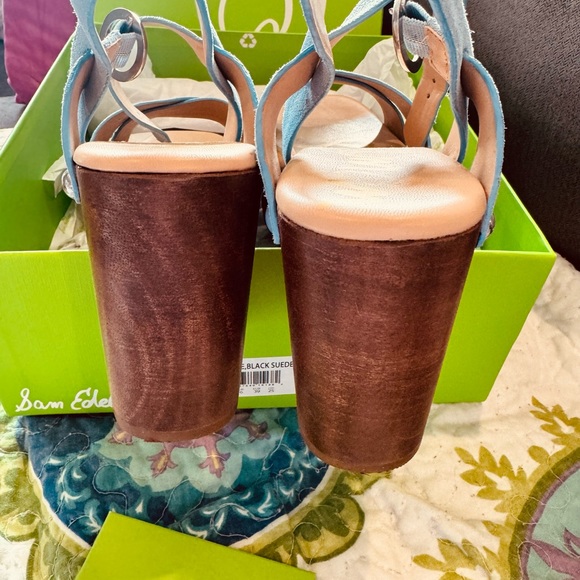 Sam Edelman🦋🎄🦋platform aqua blue strapping sandal. - Picture 5 of 6